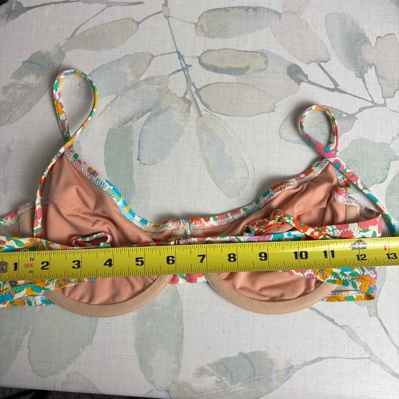 J.crew Womens 1993 Floral Underwire Bikini Top in Rainbow size 32C - Picture 6 of 8